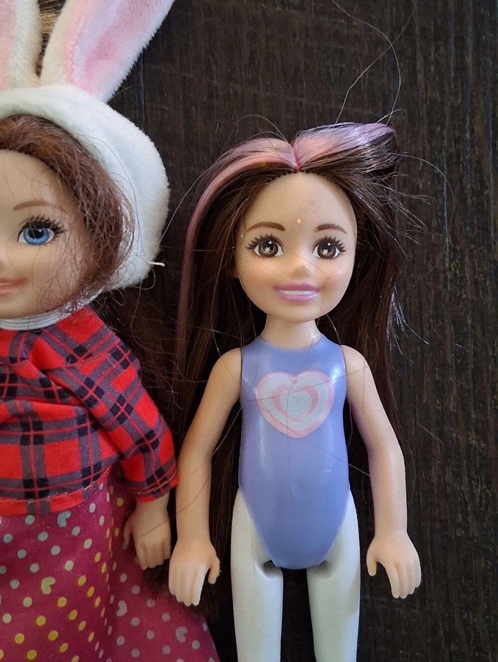 Chelsea Barbie Dolls Set - Pink, Blue, Red & White Outfits